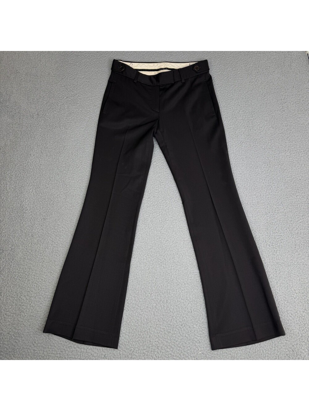 Theory Wool Blend Bootcut Leg Brown Trouser Pants Women's Size 0 28x30